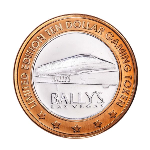 .999 Silver Ballys Las Vegas $10 Casino Limited Edition Gaming Token
