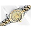 Image 2 : Rolex Ladies Two Tone Factory Champagne Diamond Dial Datejust with Box and Papers