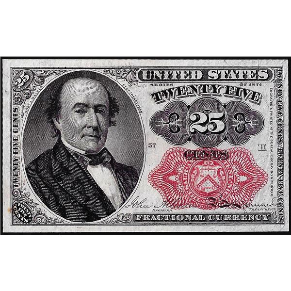 1874 Fifth Issue Twenty Five Cents Fractional Currency Note