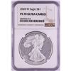Image 1 : 2020-W $1 Proof American Silver Eagle Coin NGC PF70 Ultra Cameo