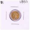 Image 1 : 1857 Type 3 $1 Indian Princess Head Gold Dollar Coin with Hole