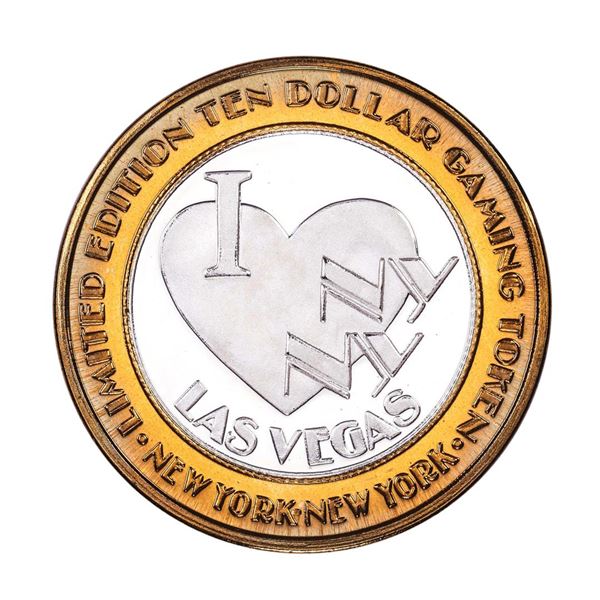 .999 Silver New York New York Hotel & Casino $10 Limited Edition Gaming Token