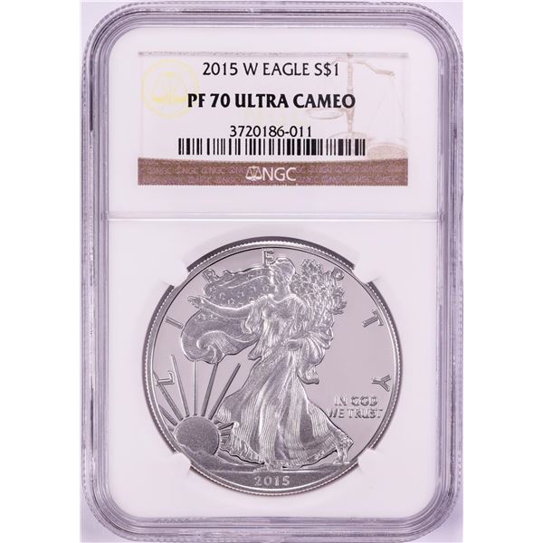 2015-W $1 Proof American Silver Eagle Coin NGC PF70 Ultra Cameo
