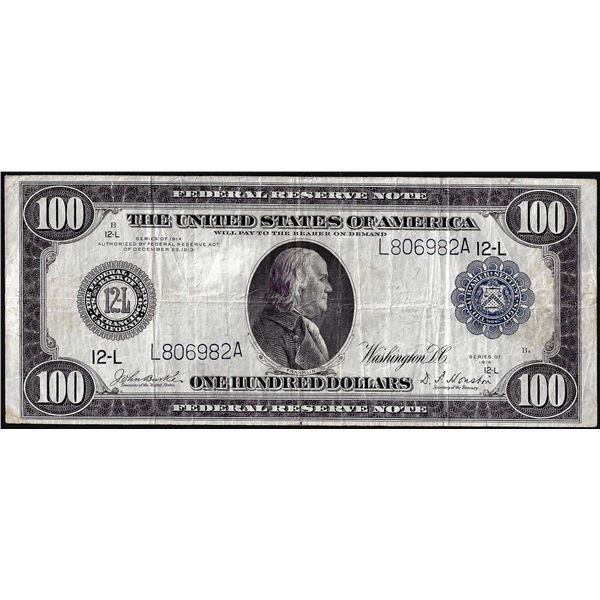 1914 $100 Federal Reserve Note