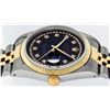 Image 9 : Rolex Men's Two Tone Black VS Diamond Oyster Perpetual Datejust Wristwatch