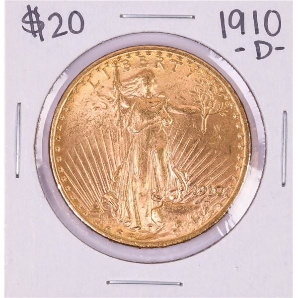 1910-D $20 St. Gaudens Double Eagle Gold Coin