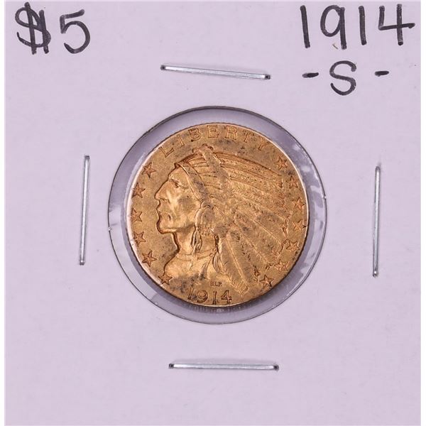 1914-S $5 Indian Head Half Eagle Gold Coin