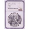 Image 1 : 1986 $1 American Silver Eagle Coin NGC MS69