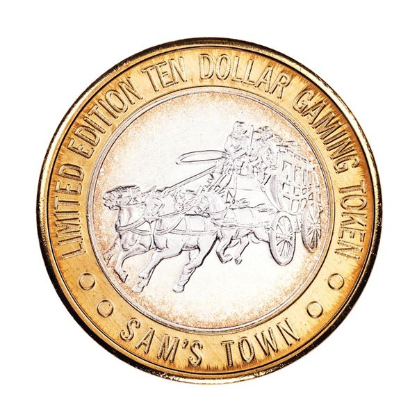 .999 Silver Sam's Town Las Vegas, Nevada $10 Limited Edition Casino Gaming Token