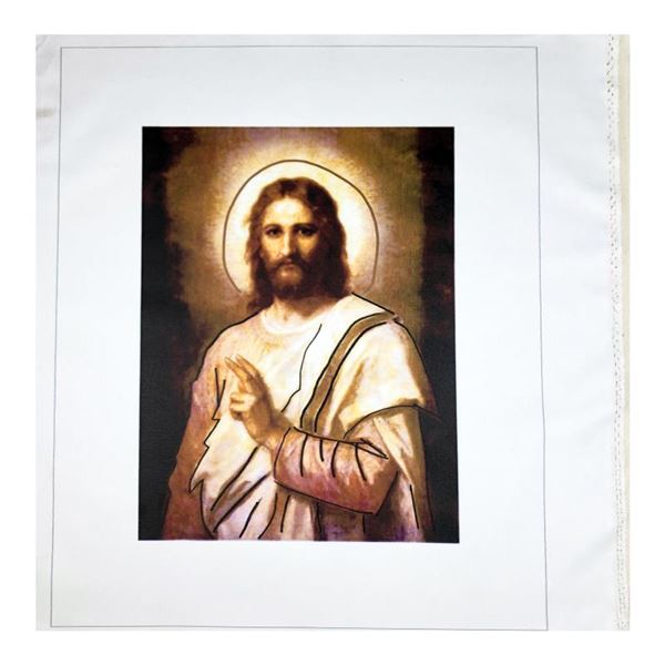 Steve Kaufman (1960-2010) "Jesus Peace (State 2)" Original Mixed Media On Canvas
