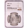 Image 1 : 1881-S $1 Morgan Silver Dollar Coin NGC MS62 Nice Toning