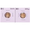 Image 1 : Lot of 2015-2016 $5 American Gold Eagle Coins