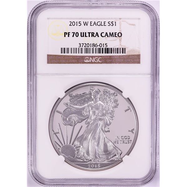 2015-W $1 Proof American Silver Eagle Coin NGC PF70 Ultra Cameo