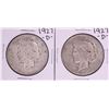 Image 1 : Lot of (2) 1927-D $1 Peace Silver Dollar Coins