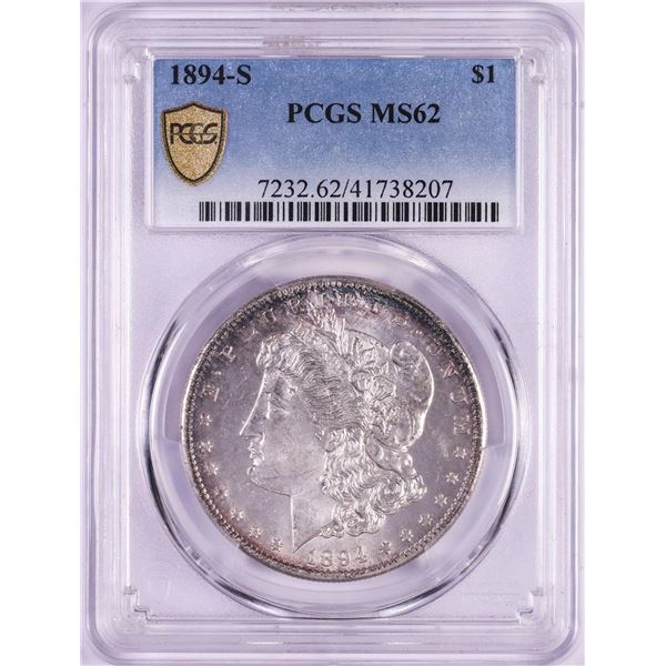 1894-S $1 Morgan Silver Dollar Coin PCGS MS62