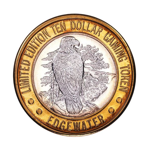 .999 Silver Edgewater Hotel & Casino Laughlin, NV $10 Casino Token Limited Edition