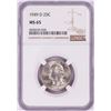 Image 1 : 1949-D Washington Quarter Coin NGC MS65