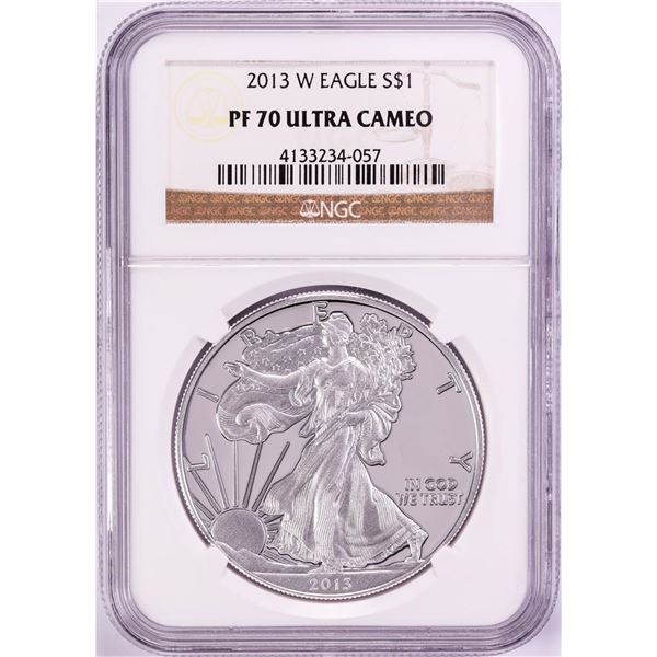 2013-W $1 Proof American Silver Eagle Coin NGC PF70 Ultra Cameo