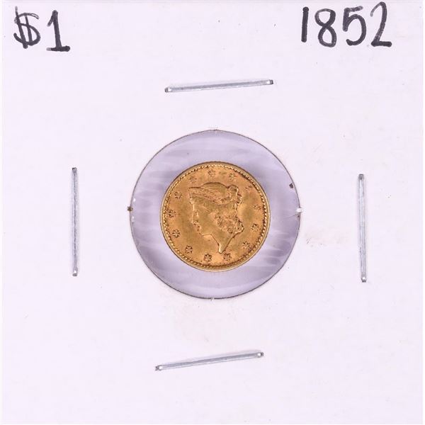 1852 Type 1 $1 Liberty Head Gold Dollar Coin