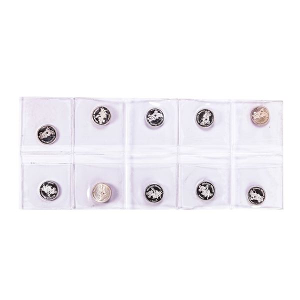 Lot of (10) Disney Mickey & Minnie Mouse 1/20 oz. .999 Fine Silver Coin Rounds