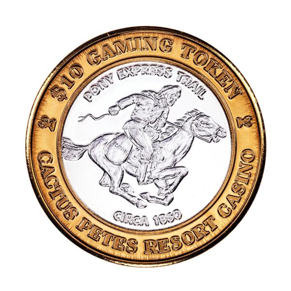 .999 Silver Cactus Pete's Resort Casino Jackpot, NV $10 Gaming Token Limited Edition
