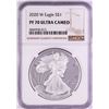 Image 1 : 2020-W $1 Proof American Silver Eagle Coin NGC PF70 Ultra Cameo