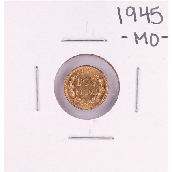 1945 Mexico Dos Pesos Gold Coin