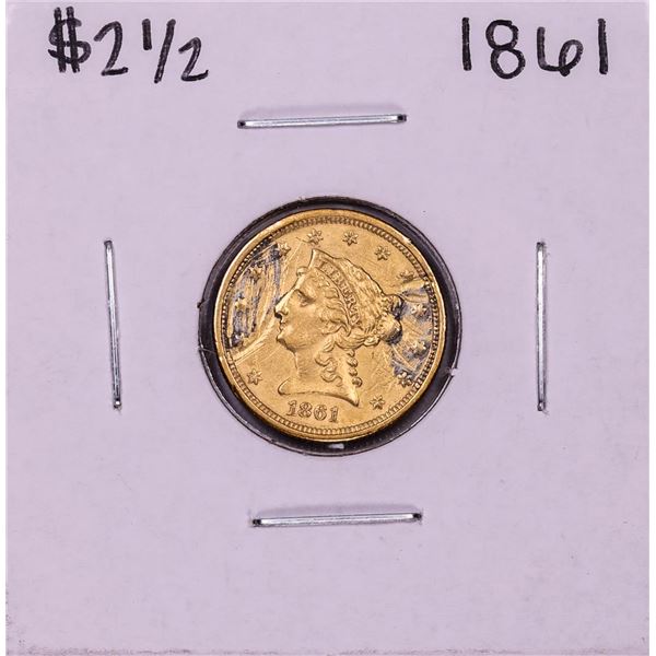 1861 $2 1/2 Liberty Head Quarter Eagle Gold Coin