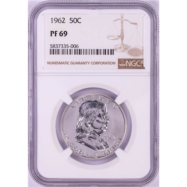 1962 Proof Franklin Half Dollar Coin NGC PF69