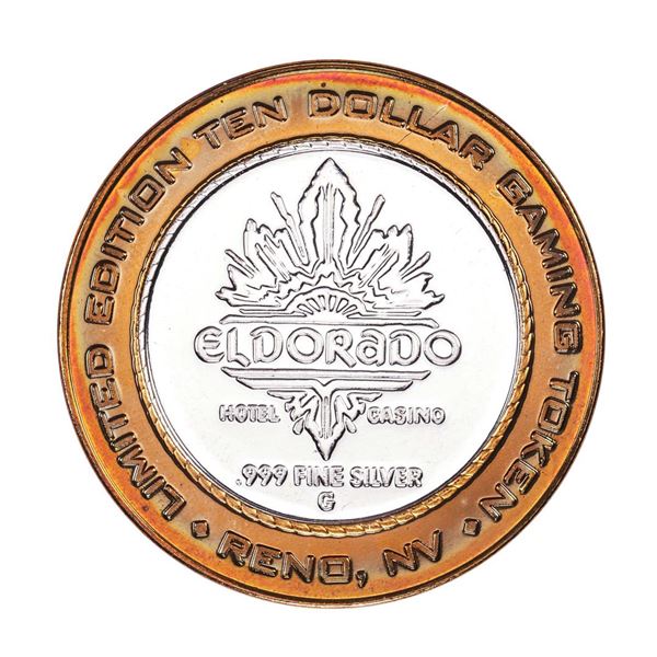 .999 Silver Eldorado Hotel & Casino $10 Casino Limited Edition Gaming Token
