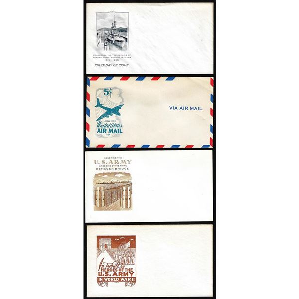 Lot of (4) WWII Era Patriotic Unused Envelopes