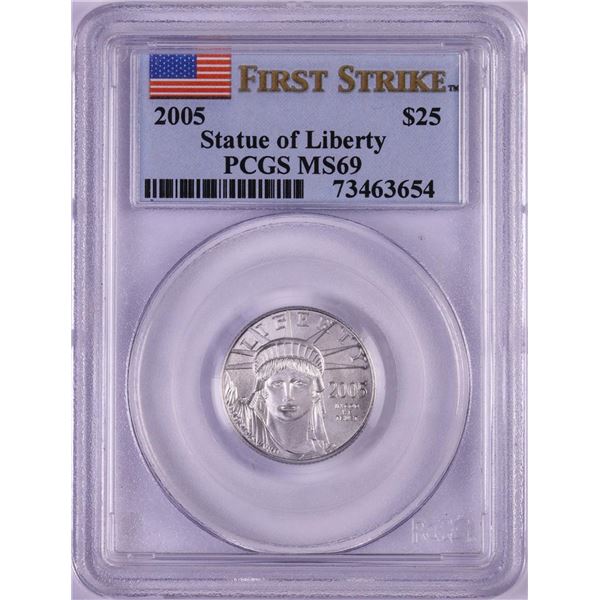 2005 $25 Platinum American Eagle Coin PCGS MS69 First Strike