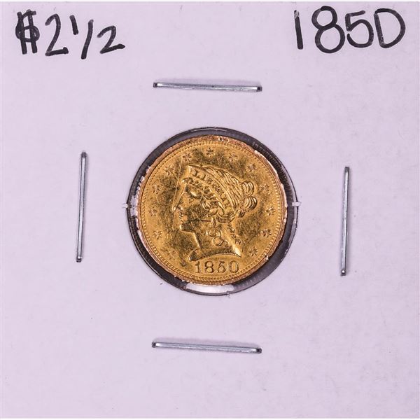 1850 $2 1/2 Liberty Head Quarter Eagle Gold Coin