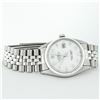 Image 4 : Rolex Men's Stainless Mother Of Pearl Diamond Datejust Wristwatch