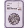 Image 1 : 1953 Franklin Half Dollar Coin NGC MS64