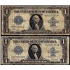 Image 1 : Lot of (2) 1923 $1 Silver Certificate Notes