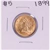 Image 1 : 1899 $5 Liberty Head Half Eagle Gold Coin