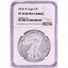 Image 1 : 2018-W $1 Proof American Silver Eagle Coin NGC PF70 Ultra Cameo