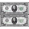 Image 1 : Lot of (2) 1934A $20 Federal Reserve Notes New York