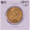 Image 1 : 1847-O $10 Liberty Head Eagle Gold Coin