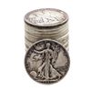 Image 1 : Roll of (20) Assorted Date Walking Liberty Half Dollar Coins Circulated