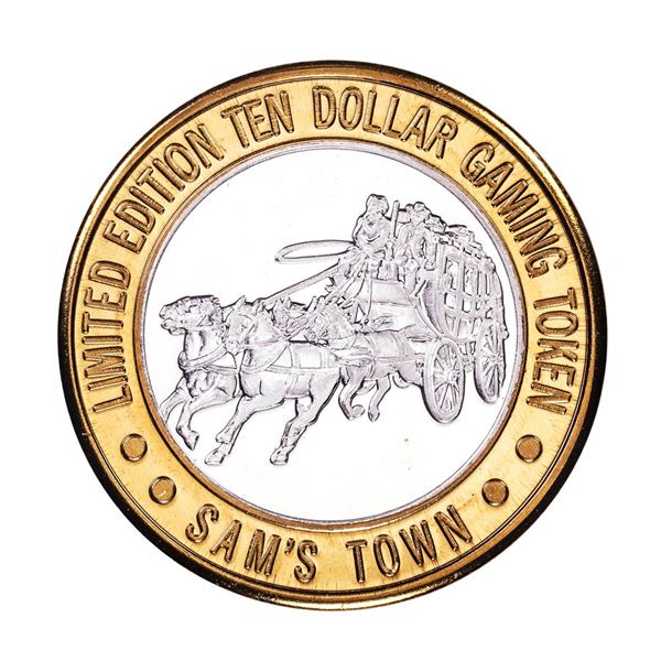 .999 Silver Sam's Town Las Vegas, Nevada $10 Limited Edition Casino Gaming Token