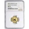 Image 1 : 2004 $25 Australia Year of the Monkey Gold Coin NGC MS70