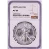 Image 1 : 1997 $1 American Silver Eagle Coin NGC MS69