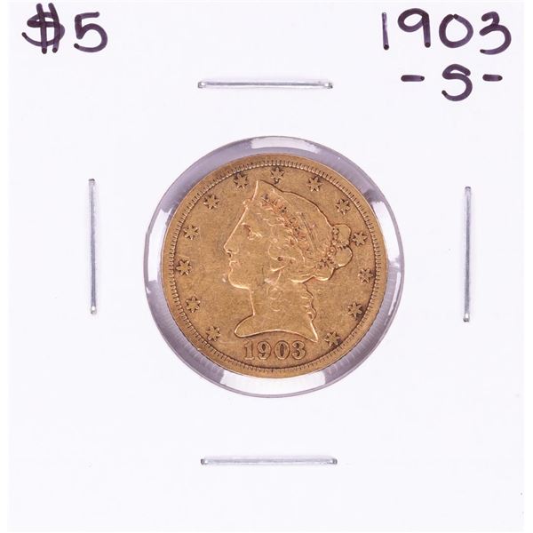 1903-S $5 Liberty Head Half Eagle Gold Coin