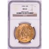 Image 1 : 1904 $20 Liberty Head Double Eagle Gold Coin NGC MS63