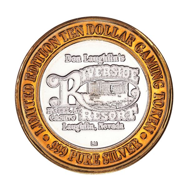 .999 Silver Riverside Resort Casino Laughlin, NV $10 Limited Edition Gaming Token