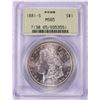 Image 1 : 1881-S $1 Morgan Silver Dollar Coin PCGS MS65 Old Green Holder