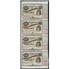 Image 1 : Uncut Sheet of (4) State of Louisiana Baby Bond Obsolete Notes