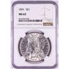 Image 1 : 1891 $1 Morgan Silver Dollar Coin NGC MS63